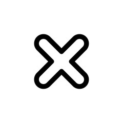 Obraz premium cross mark button icon