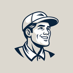 Vector Illustration of Male Head Mascot – Bold Character Logo Design Featuring Strong Man Face in Modern Style – Perfect for Sports Teams, Gaming, Branding, or Esports Logos

