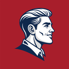 Vector Illustration of Male Head Mascot – Bold Character Logo Design Featuring Strong Man Face in Modern Style – Perfect for Sports Teams, Gaming, Branding, or Esports Logos

