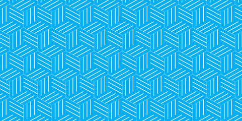 Seamless pattern with hexagon fabric geometric pattern. Abstract ornament diamond tile design. Vector mosaic tile design closeup.	
