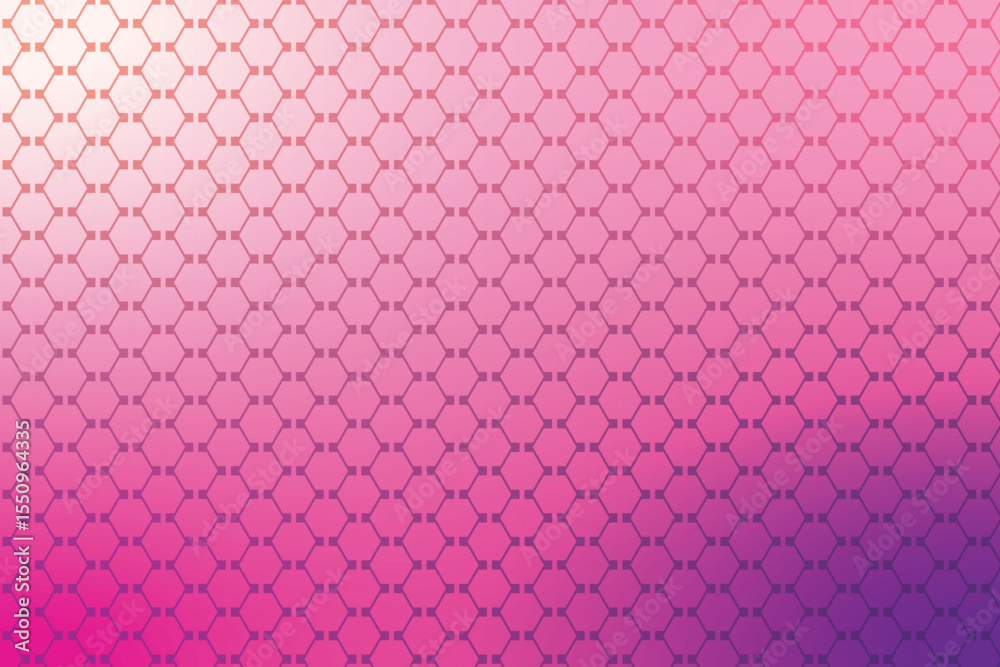 Poster geometric hexagonal pattern with a smooth gradient transition from light pink to deep purple