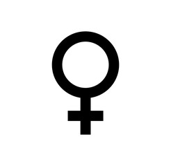 Simple and minimalist icon of a sign or symbol of feminism or women