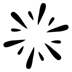 Black Starburst Lines in Randomized Pattern for Abstract Vector Design