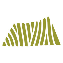 Geometric Zigzag Lines Forming Organic Abstract Shape Vector