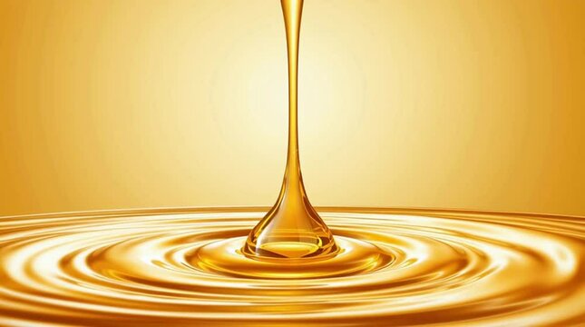 " 金色に輝く液体のクローズアップ撮影 "