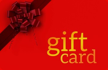 Gift card with festive bow