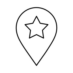 Line Pointer, Pin, Navigation, Direction, Marker Icons Editable Stroke Vector Illustration