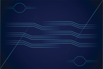 Dark Futuristic Circuit Lines Background – Neon Tech Design in Blue