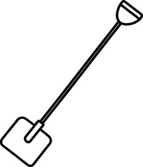 shovel on white background