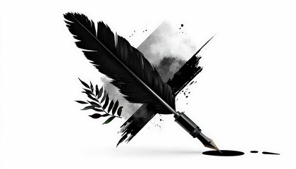 Ink quill, art design
