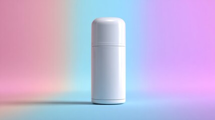 Minimalistic white container against a colorful gradient background. Modern design and elegance.