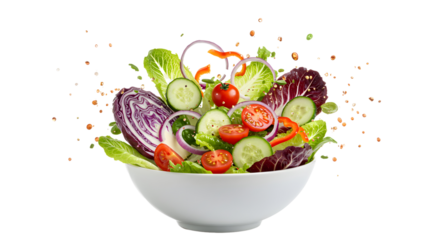Colorful mixed salad in bowl