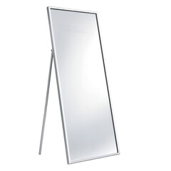 Modern Full-Length Freestanding Mirror with Slim White Frame