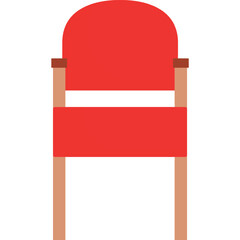 chair in waiting hall vector icon isolated on white