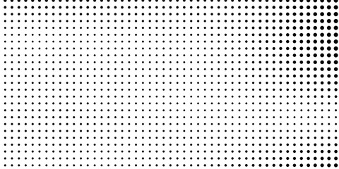 Modern Dotted halftone gradient texture. Vanishing polka dot background. Repeating dots abstract simple