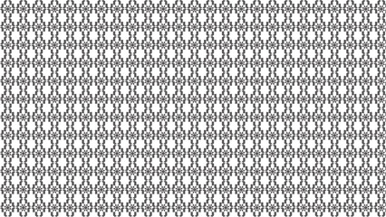 Repeating pattern of dark gray geometric shapes on a white background creates an abstract design