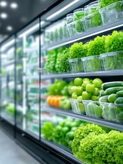 Fresh produce in a modern supermarket