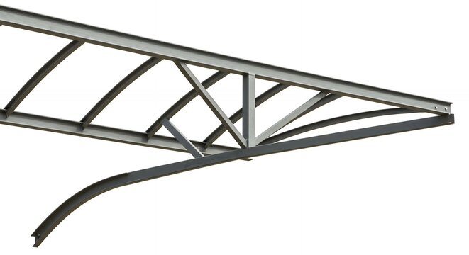Metal roof support structure detail