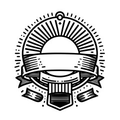 Vintage Badge Design: Retro Emblem, Logo Template