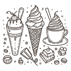 Sweet Ice Cream Treats: Cones, Cups & Cakes