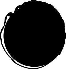 Brush circles frame. Design elements