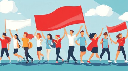 Obraz premium Youth Day observed annually in mid-August with banner design