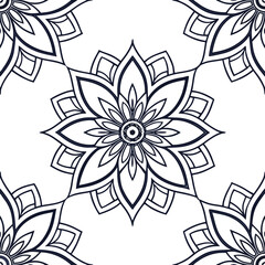 Mandala Vector Line Pattern – Intricate Geometric and Floral Circular Design in Thin Outline Style – Ideal for Coloring Books, Meditation Art, Tattoos, Backgrounds, and Decorative Projects

