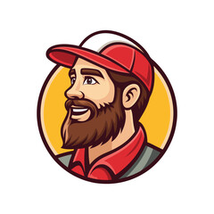 Vector Illustration of Male Head Mascot – Bold Character Logo Design Featuring Strong Man Face in Modern Style – Perfect for Sports Teams, Gaming, Branding, or Esports Logos	
