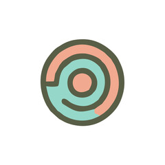 Pastel Abstract Shapes Grid with Modern Wavy Lines, A visually balanced grid of 16 unique abstract icons, each featuring soft pastel hues, organic curves, and geometric symmetry—ideal for tech, wellne