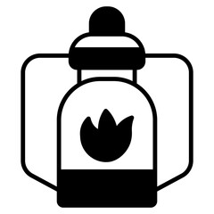 Lantern black icon