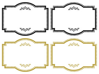 Obraz premium 星のアンティークフレーム〜ブラックとゴールドのセット〜 