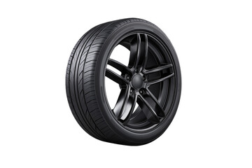 Obraz premium Car wheel isolated on a white background - 3d rendering
