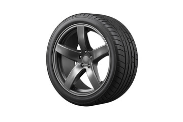 Obraz premium Car wheel isolated on a white background - 3d rendering