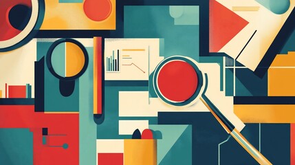 Abstract Business Analysis and Strategy Presentation Background Design