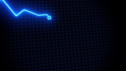Negative line graph falling down due to low prices and market recession. unsuccesses business graph chart line. - Powered by Adobe