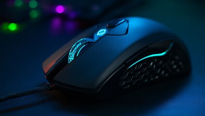 3D RGB mouse, designed for gamers, featuring customizable lights and ergonomic design for comfort.