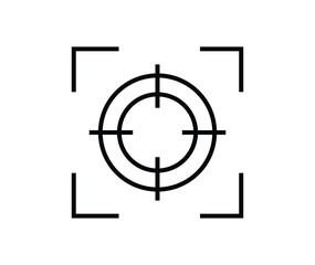 targeting audience icon sign vector. Focus. pictogram isolated on white design element
