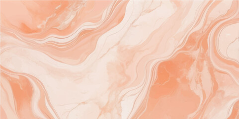 Soft flowing peach marble art design
