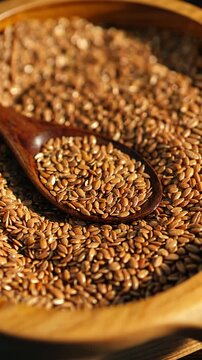 wooden bowl filled with seeds standing on wooden table rustic natural setting simple healthy snack
