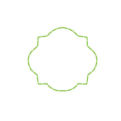 green dotted line frame