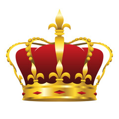 gold crown 3D transparent png image
