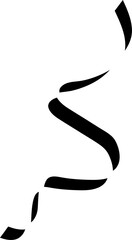 Set of ribbon shadow. Decoration for holiday, new year