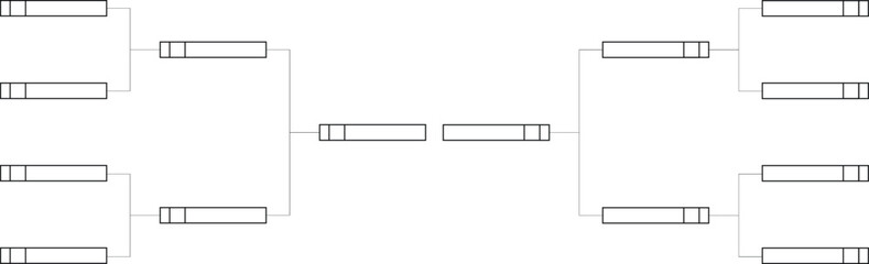 Fototapeta premium Split Region Tournament Bracket – 8 Team Knockout Format