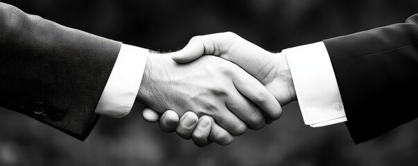 Two businessmen shaking hands after completing a contract negotiation, symbolizing the successful finalization of a business deal., Generative AI
