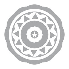 Star shape icon pattern mandala vector design.