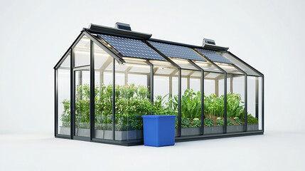 green house in the garden