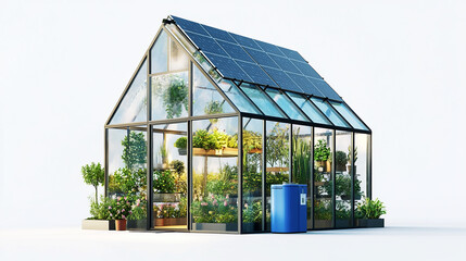 greenhouse with flowers