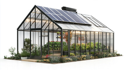 Innovative Glass Greenhouse for Eco-Friendly Vegetable Farming

