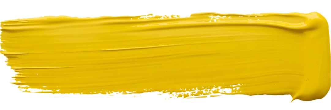 Bold yellow brushstroke on black background artistic expression and creative design element