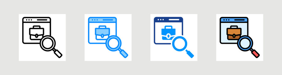 Fototapeta premium Job Opportunities Icon Collection Set Multiple Style